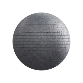 Dark trapezoidal pavement